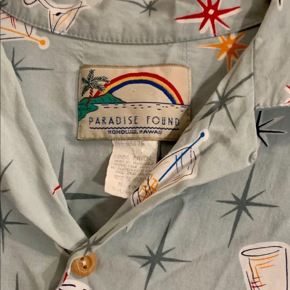 Paradise Found Shirt Vntg Bowling Cocktail Lounge - Picture 2 of 4